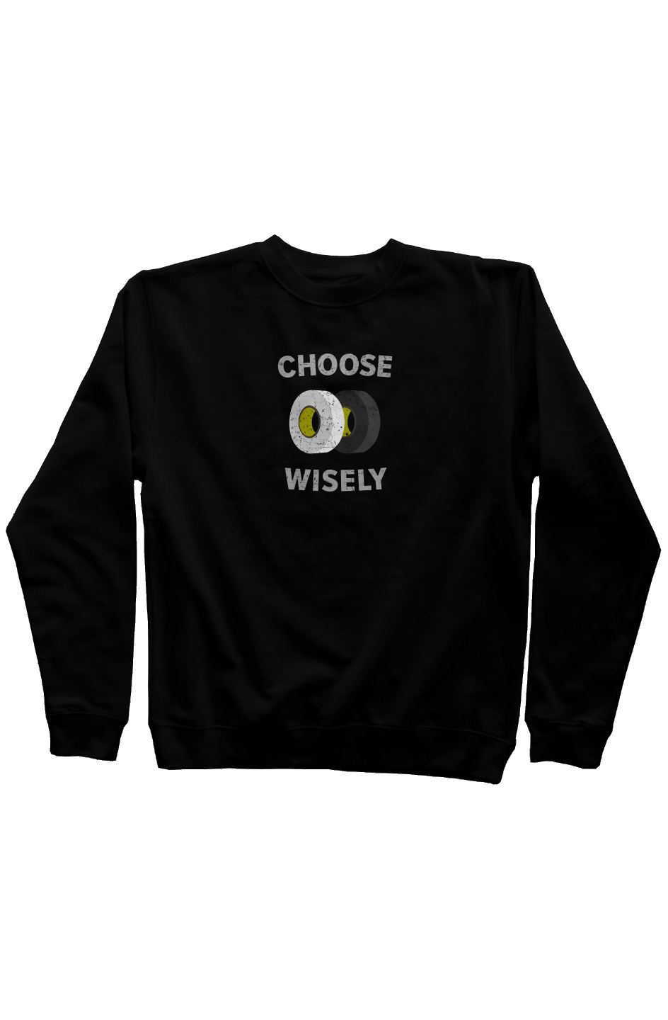 Choose Wisely Rinkside Crewneck Sweatshirt Black | Barn Garb Hockey Threads