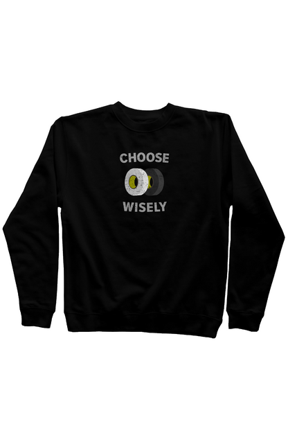 Choose Wisely Rinkside Crewneck Sweatshirt Black | Barn Garb Hockey Threads