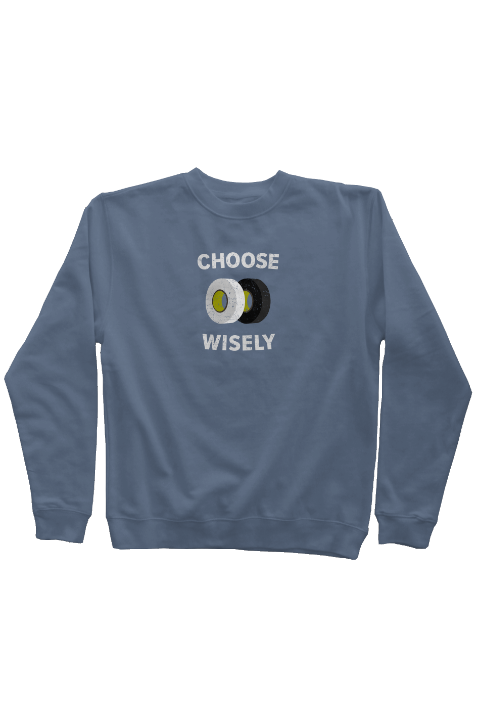 Choose Wisely Rinkside Crewneck Sweatshirt Slate | Barn Garb Hockey Threads