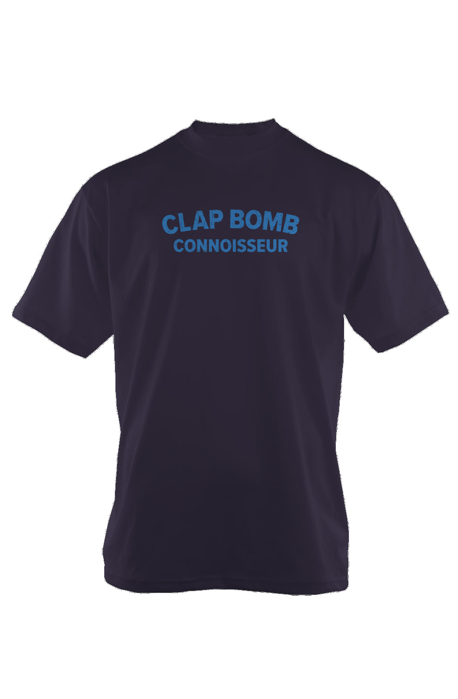 Clap Bomb Connoisseur 90s Throwback Tee Navy Blue | Barn Garb Hockey Threads