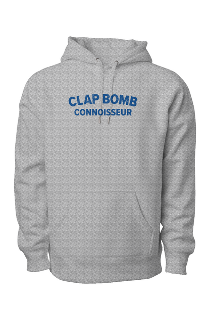 Clap Bomb Connoisseur Legend Heavyweight Hoodie Grey | Barn Garb Hockey Threads