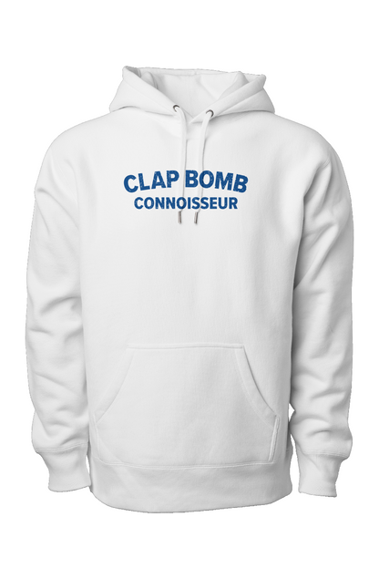 Clap Bomb Connoisseur Legend Heavyweight Hoodie White | Barn Garb Hockey Threads