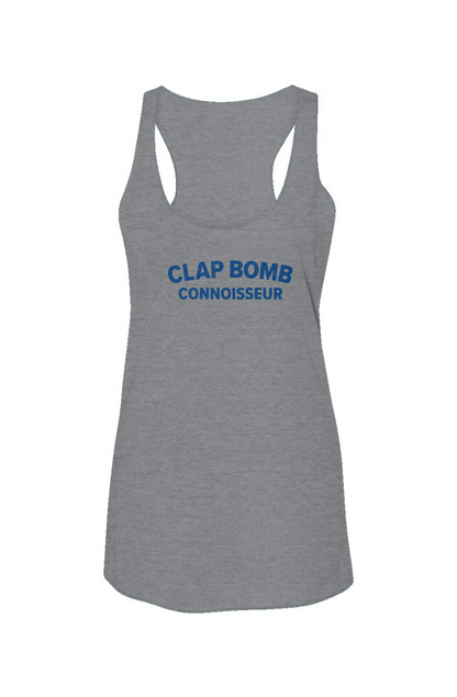 Clap Bomb Connoisseur Racerback Barn Tank Grey | Barn Garb Hockey Threads