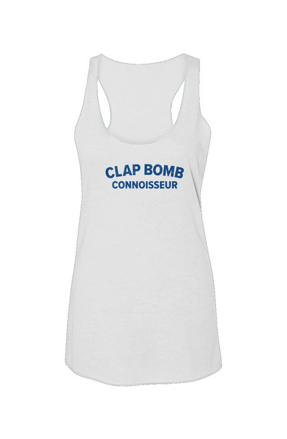 Clap Bomb Connoisseur Racerback Barn Tank White | Barn Garb Hockey Threads