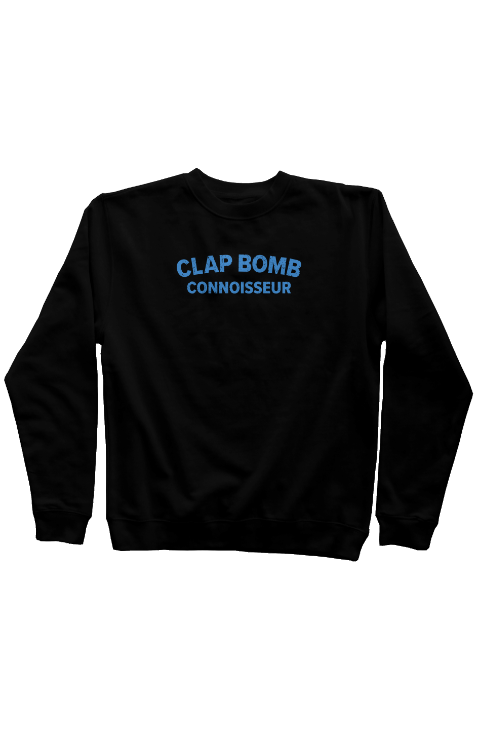 Clap Bomb Connoisseur Rinkside Crewneck Sweatshirt Black | Barn Garb Hockey Threads