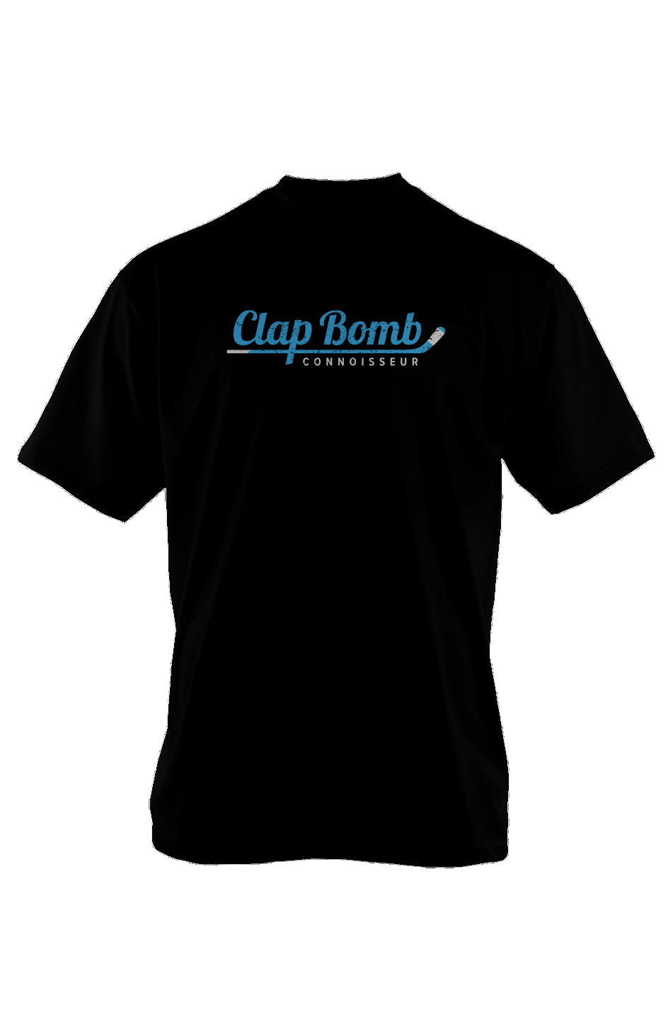 Clap Bomb Connoisseur Stick 90s Throwback Tee Black | Barn Garb Hockey Threads