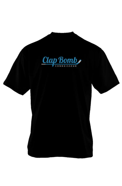 Clap Bomb Connoisseur Stick 90s Throwback Tee Black | Barn Garb Hockey Threads