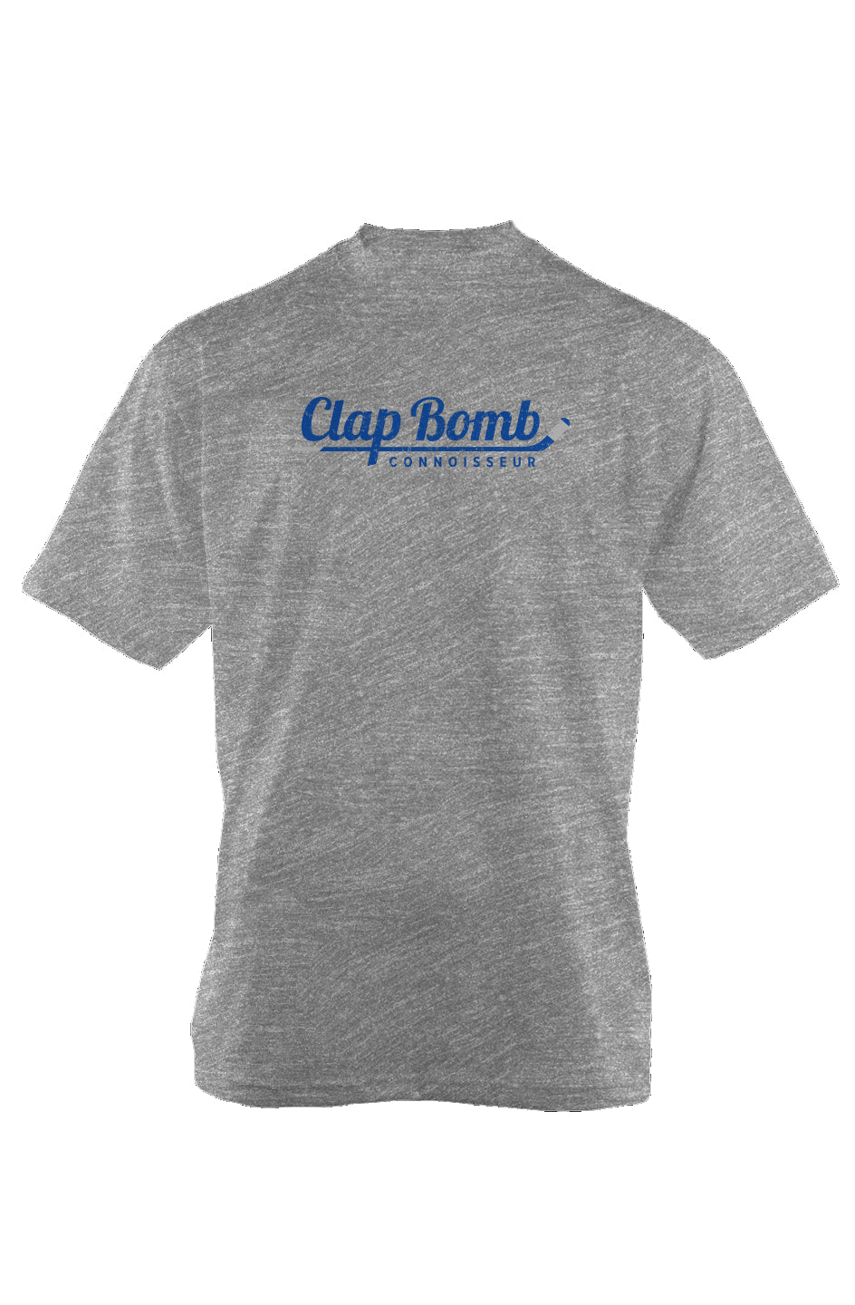 Clap Bomb Connoisseur Stick 90s Throwback Tee Grey | Barn Garb Hockey Threads