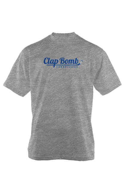 Clap Bomb Connoisseur Stick 90s Throwback Tee Grey | Barn Garb Hockey Threads