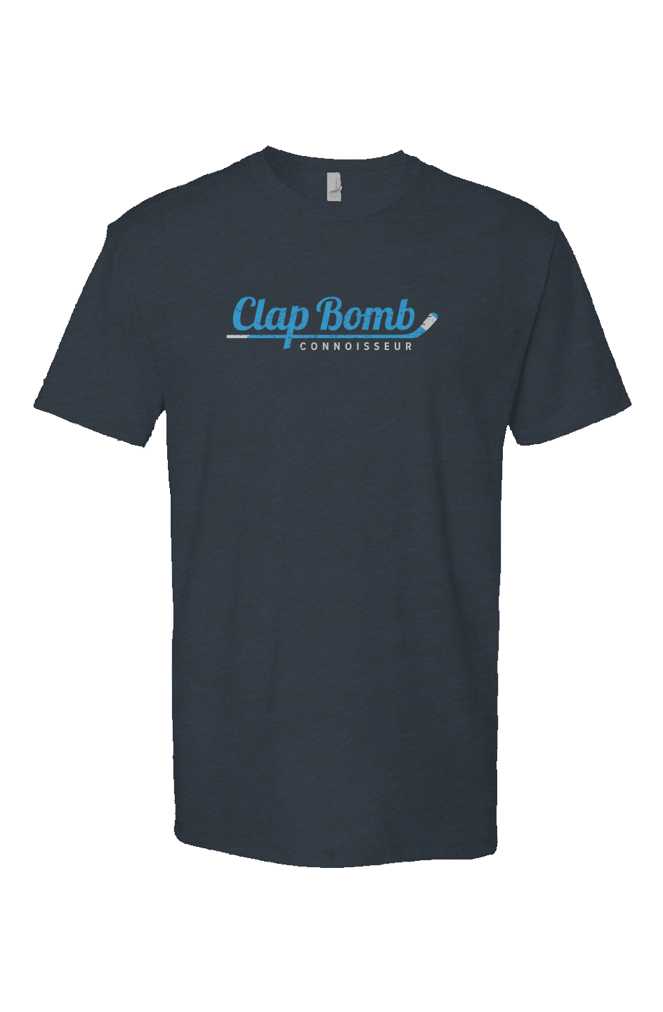Clap Bomb Connoisseur Stick Breakaway Performance Tee Navy Blue Barn Garb Hockey Threads