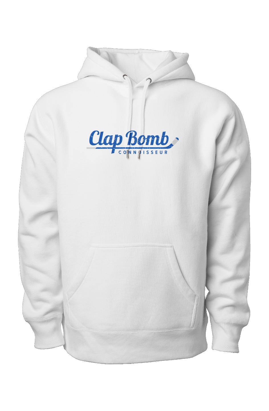 Clap Bomb Connoisseur Stick Legend Heavyweight Hoodie White | Barn Garb Hockey Threads