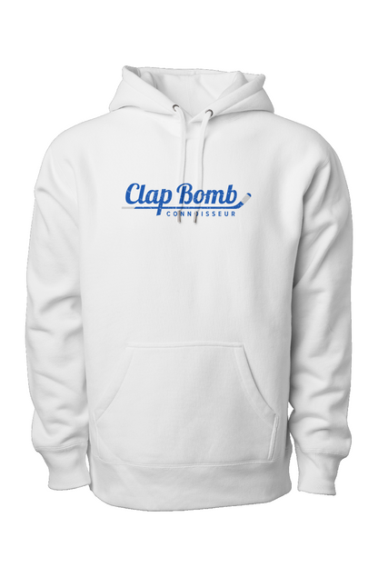Clap Bomb Connoisseur Stick Legend Heavyweight Hoodie White | Barn Garb Hockey Threads
