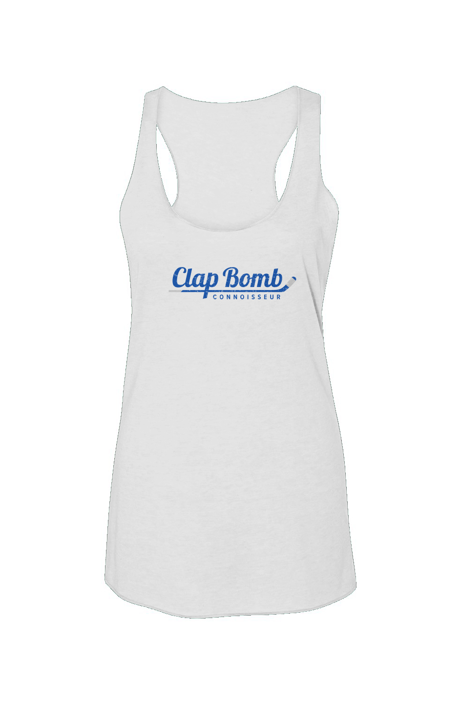 Clap Bomb Connoisseur Stick Racerback Barn Tank White | Barn Garb Hockey Threads