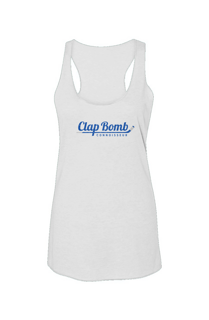 Clap Bomb Connoisseur Stick Racerback Barn Tank White | Barn Garb Hockey Threads