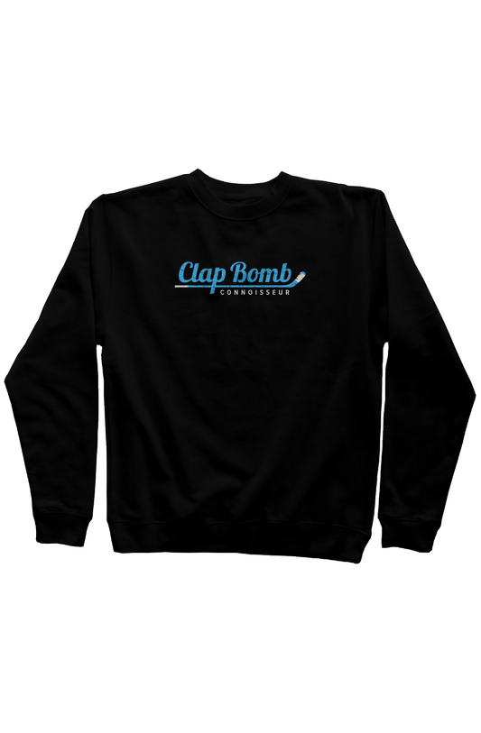 Clap Bomb Connoisseur Stick Rinkside Crewneck Sweatshirt Black | Barn Garb Hockey Threads