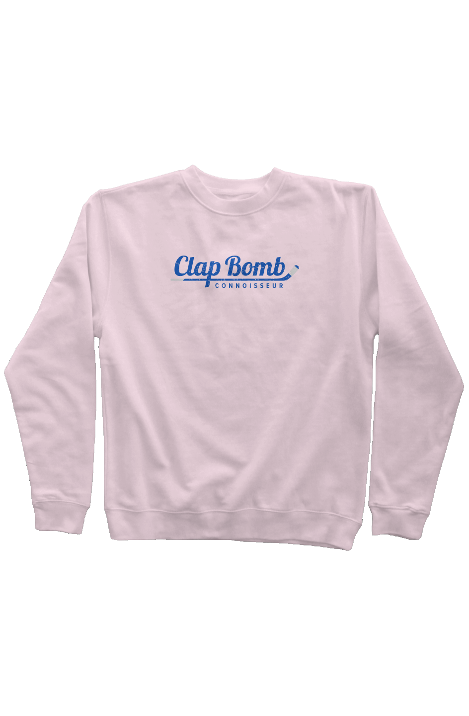 Clap Bomb Connoisseur Stick Rinkside Crewneck Sweatshirt Pink | Barn Garb Hockey Threads