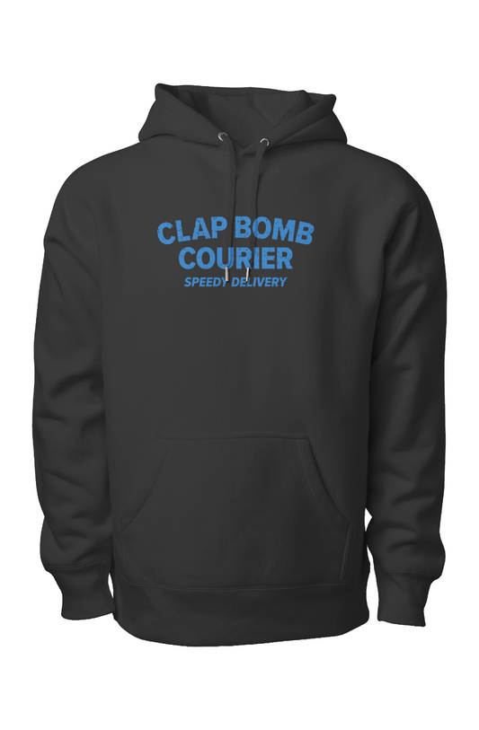 Clap Bomb Courier Legend Heavyweight Hoodie Black | Barn Garb Hockey Threads