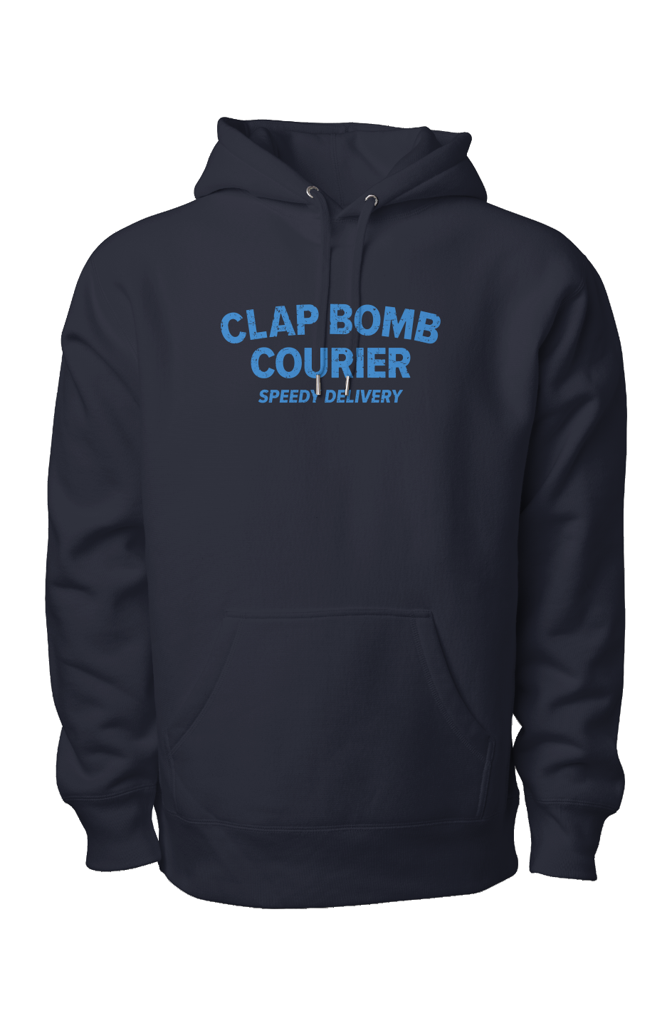 Clap Bomb Courier Legend Heavyweight Hoodie Navy Blue | Barn Garb Hockey Threads