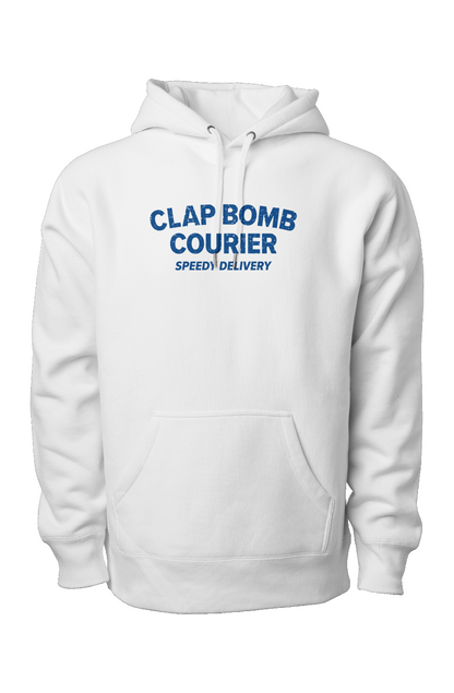 Clap Bomb Courier Legend Heavyweight Hoodie White | Barn Garb Hockey Threads