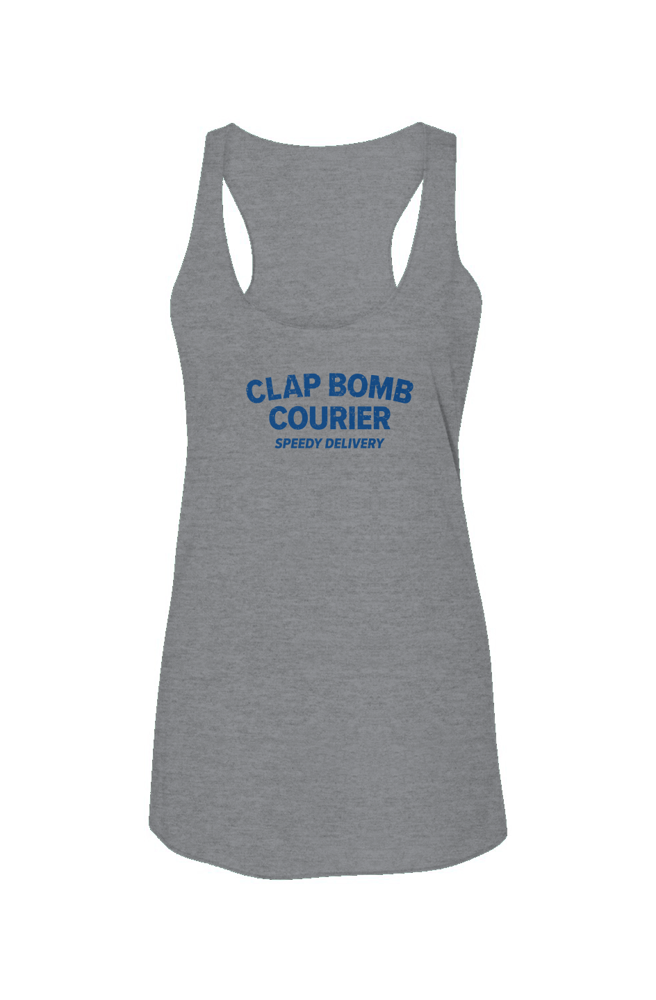 Clap Bomb Courier Racerback Barn Tank Grey | Barn Garb Hockey Threads