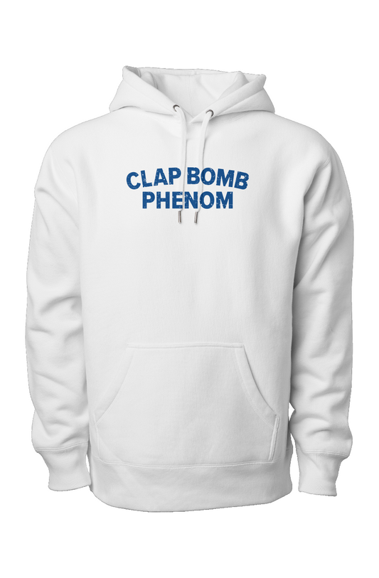 Clap Bomb Phenom Legend Heavyweight Hoodie White | Barn Garb Hockey Threads