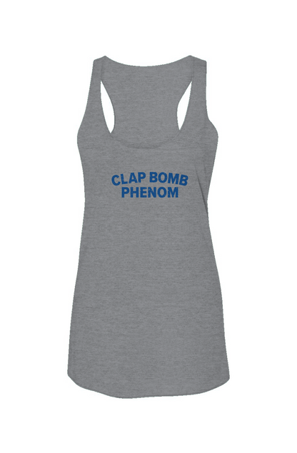 Clap Bomb Phenom Racerback Barn Tank Grey | Barn Garb Hockey Threads