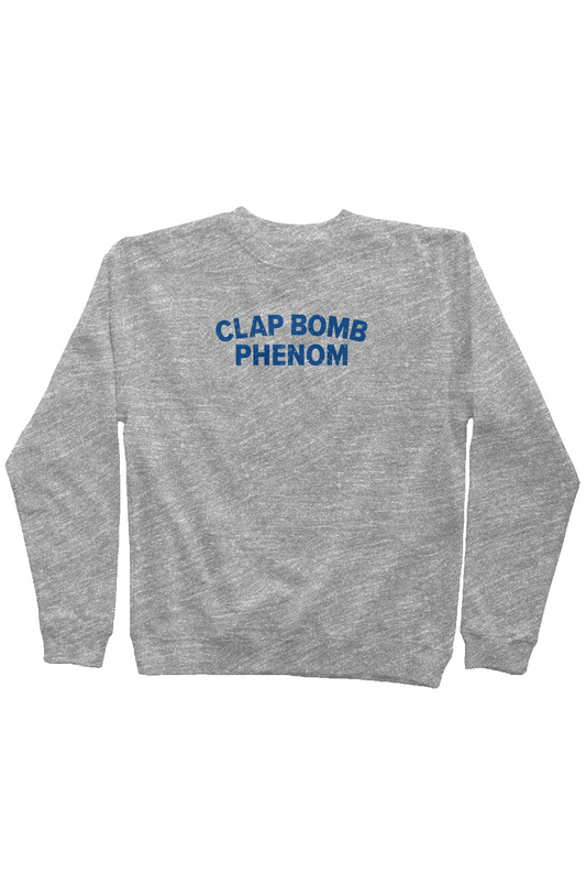 Clap Bomb Phenom Rinkside Crewneck Sweatshirt Grey | Barn Garb Hockey Threads