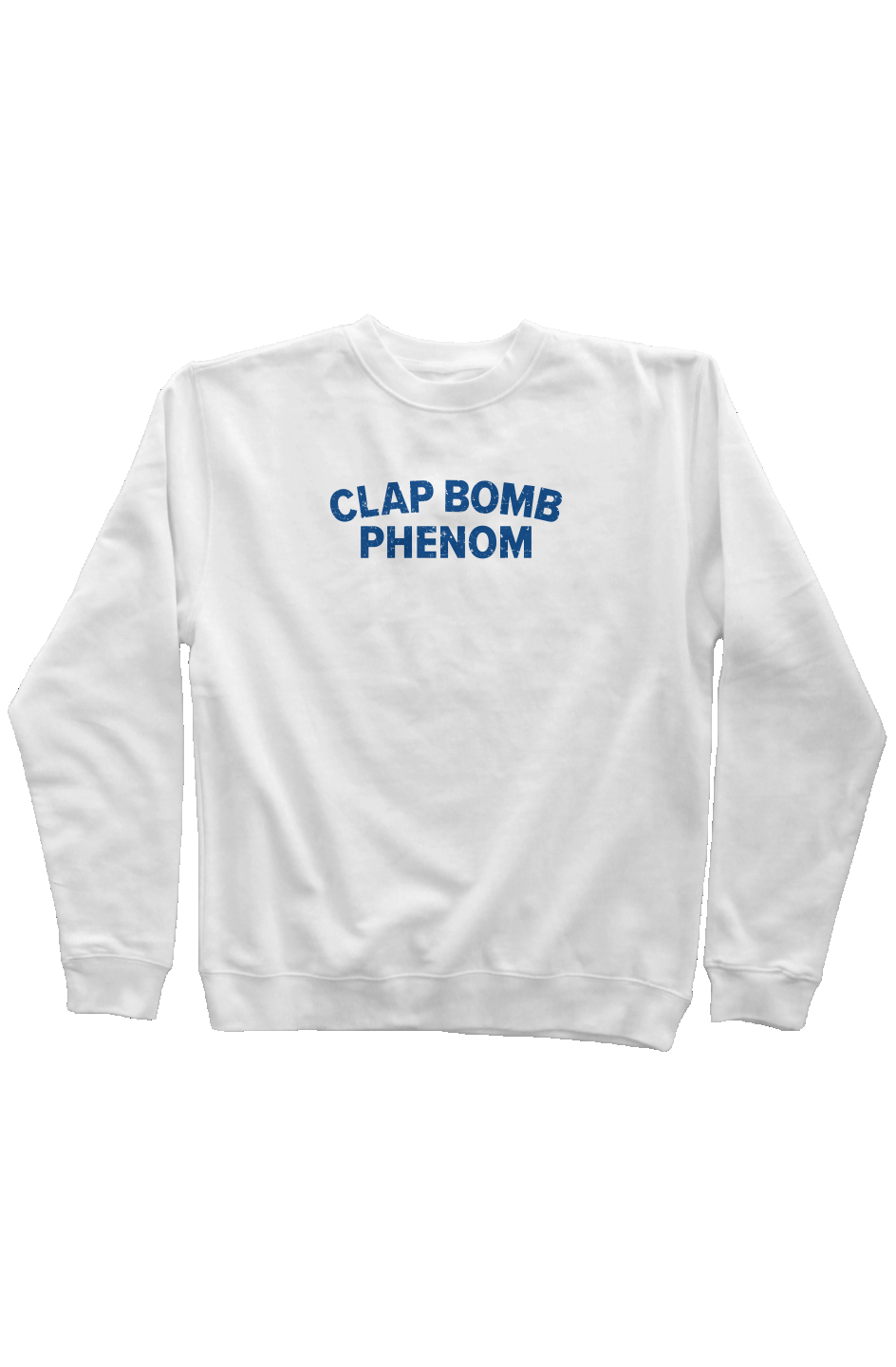 Clap Bomb Phenom Rinkside Crewneck Sweatshirt White | Barn Garb Hockey Threads