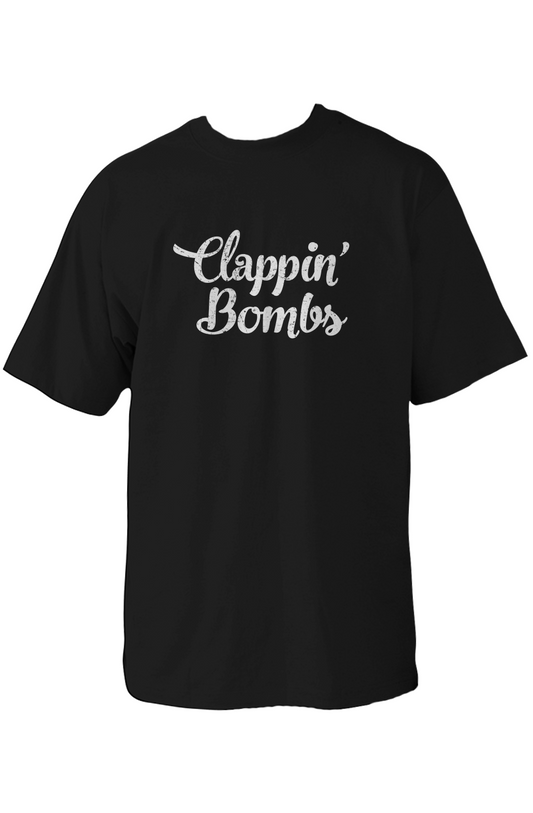 Clappin' Bombs 90s Throwback Tee Black | Barn Garb Hockey Threads