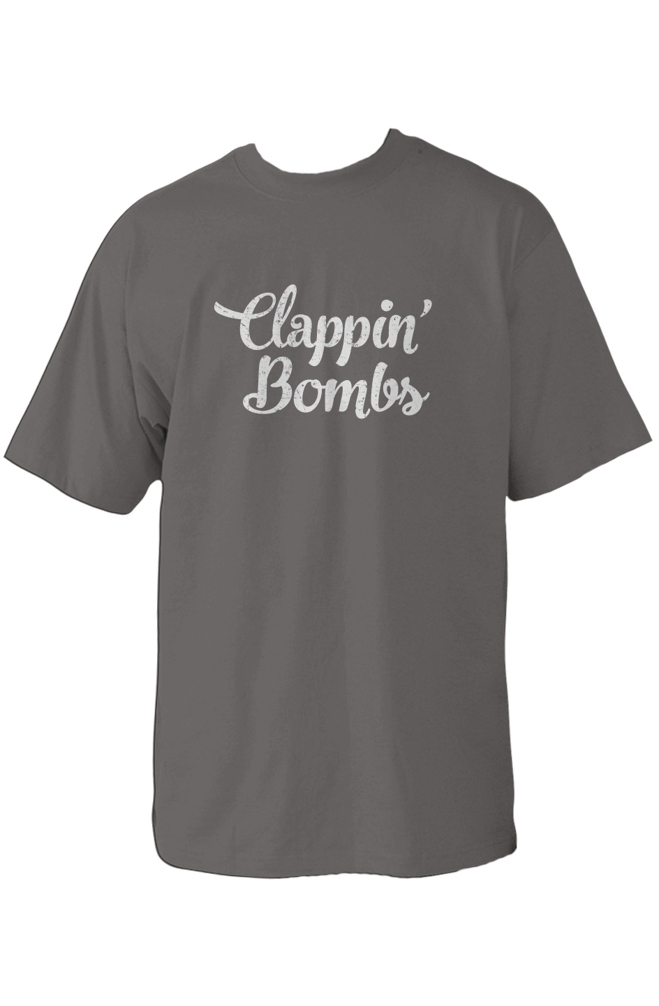 Clappin' Bombs 90s Throwback Tee Charcoal | Barn Garb Hockey Threads
