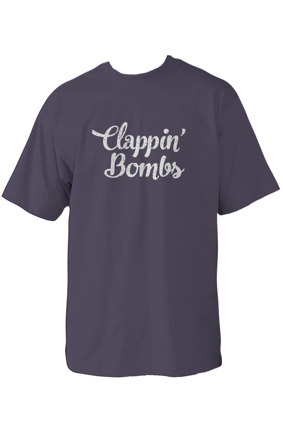 Clappin' Bombs 90s Throwback Tee Navy Blue | Barn Garb Hockey Threads