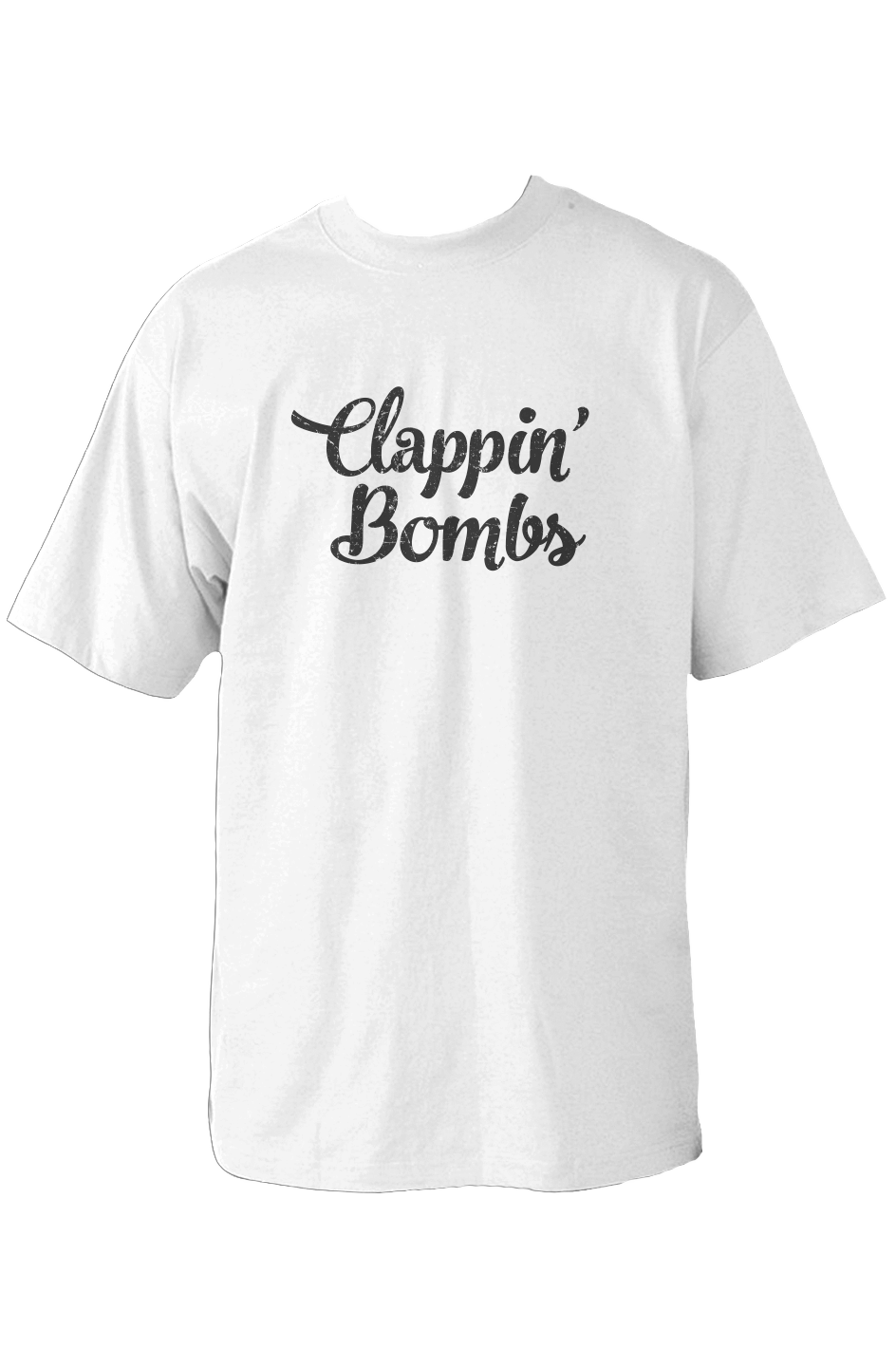 Clappin' Bombs 90s Throwback Tee White | Barn Garb Hockey Threads