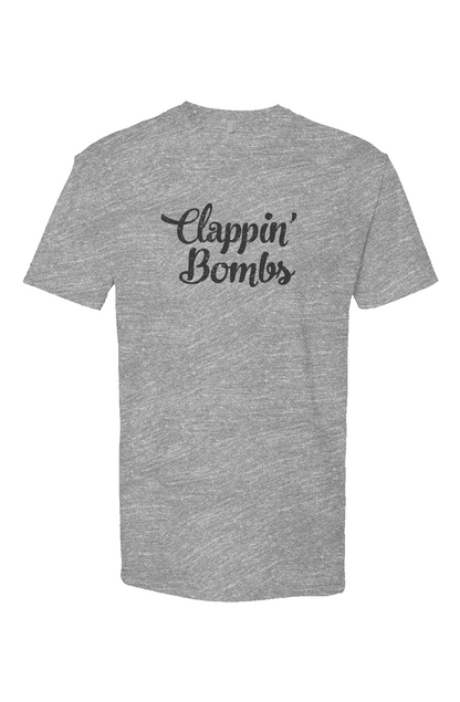 Clappin' Bombs Breakaway Performance Tee Grey | Barn Garb Hockey Threads