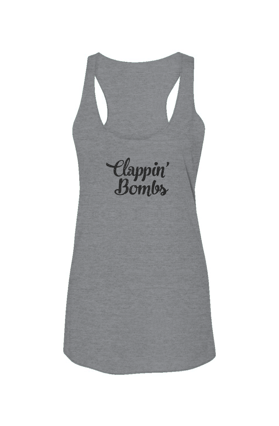 Clappin' Bombs Racerback Barn Tank Grey | Barn Garb Hockey Threads