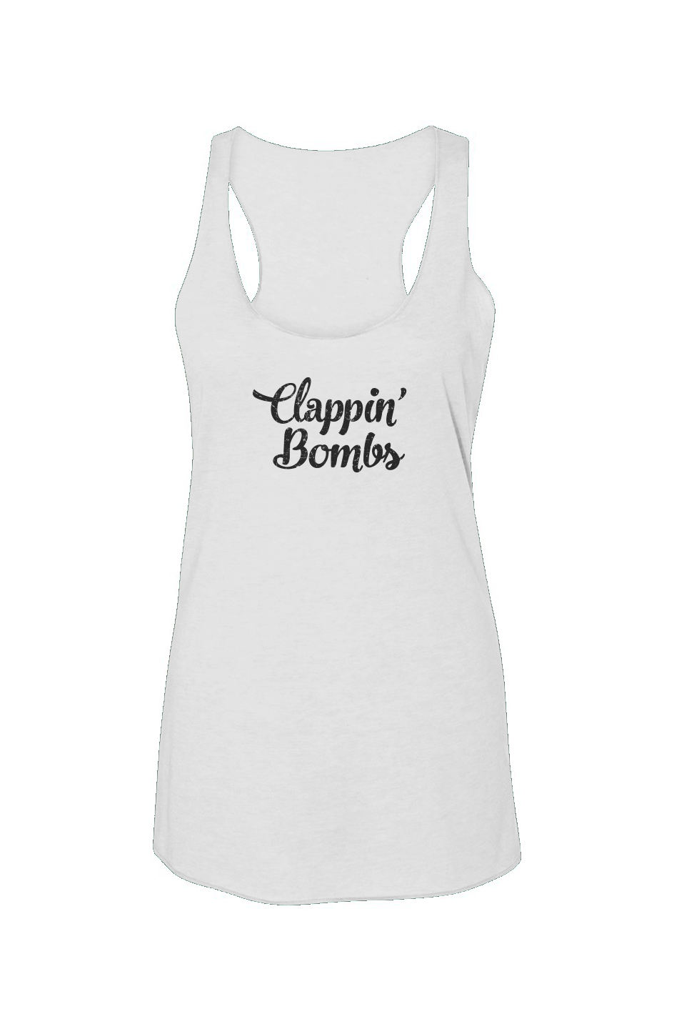 Clappin' Bombs Racerback Barn Tank White | Barn Garb Hockey Threads