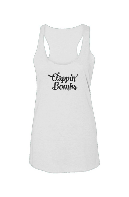 Clappin' Bombs Racerback Barn Tank White | Barn Garb Hockey Threads