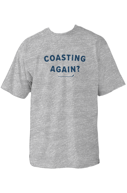 Coasting Again? 90s Throwback Tee Grey | Barn Garb Hockey Threads
