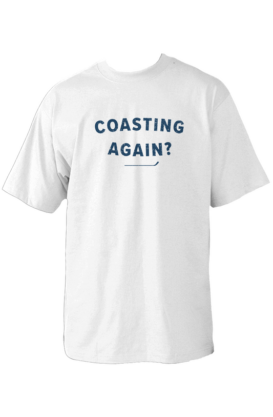 Coasting Again? 90s Throwback Tee White | Barn Garb Hockey Threads