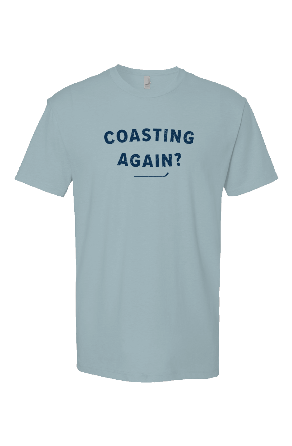 Coasting Again? Breakaway Performance Tee Ice Blue | Barn Garb Hockey Threads