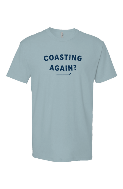 Coasting Again? Breakaway Performance Tee Ice Blue | Barn Garb Hockey Threads