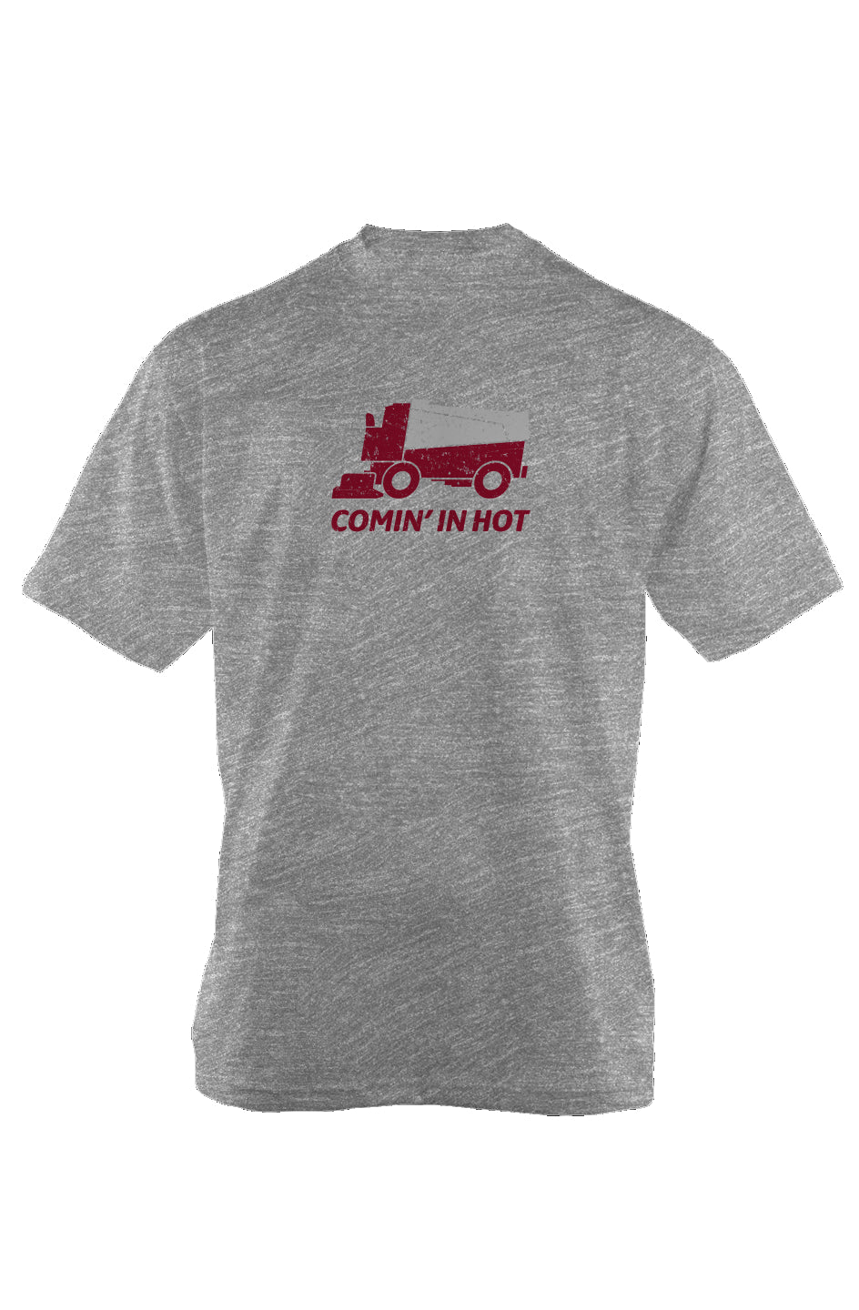 Comin' in Hot 90s Throwback Tee Grey | Barn Garb Hockey Threads