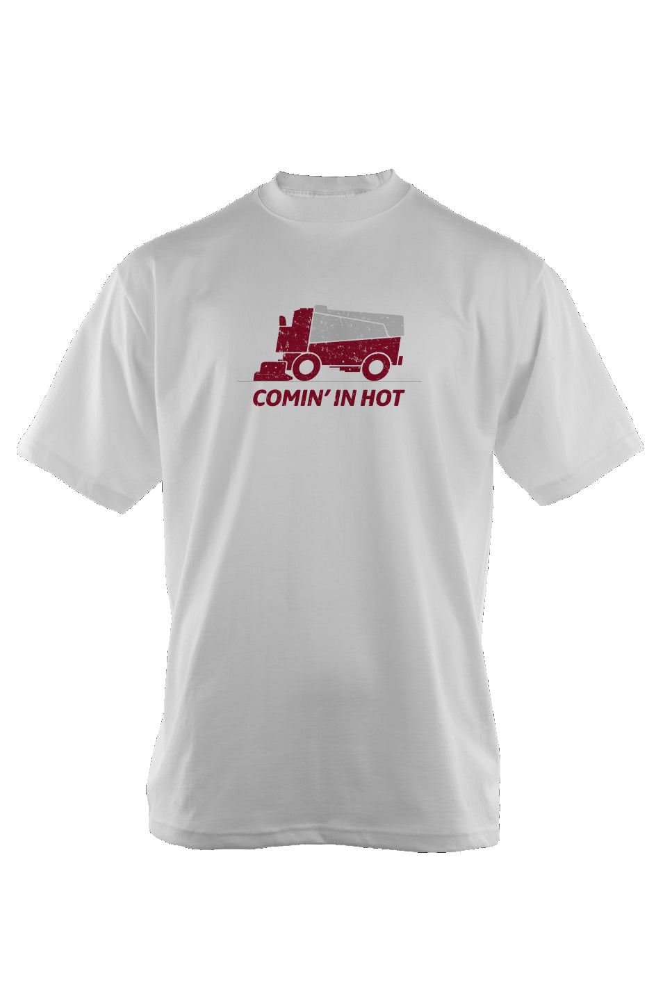 Comin' in Hot 90s Throwback Tee White | Barn Garb Hockey Threads