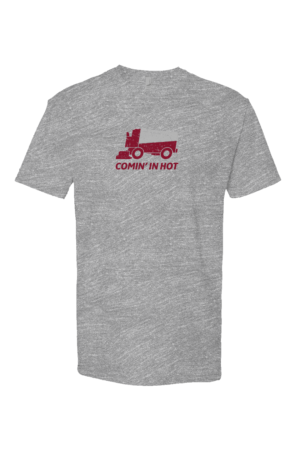 Comin' in Hot Breakaway Performance Tee Grey | Barn Garb Hockey Threads