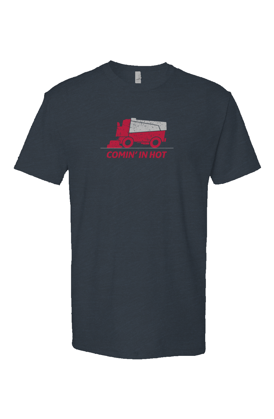 Comin' in Hot Breakaway Performance Tee Navy Blue | Barn Garb Hockey Threads