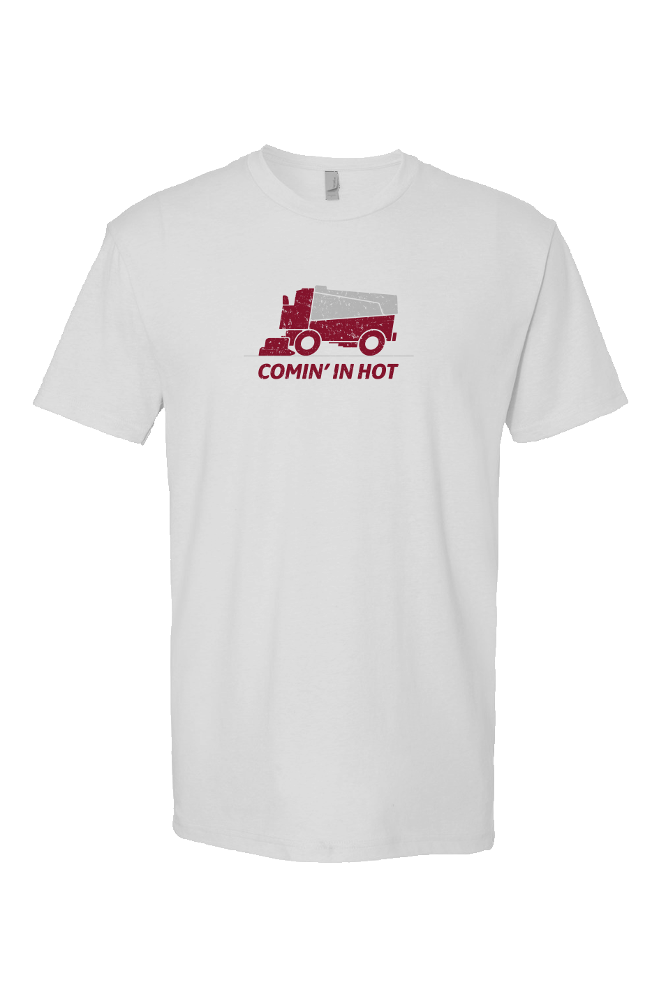 Comin' in Hot Breakaway Performance Tee White | Barn Garb Hockey Threads
