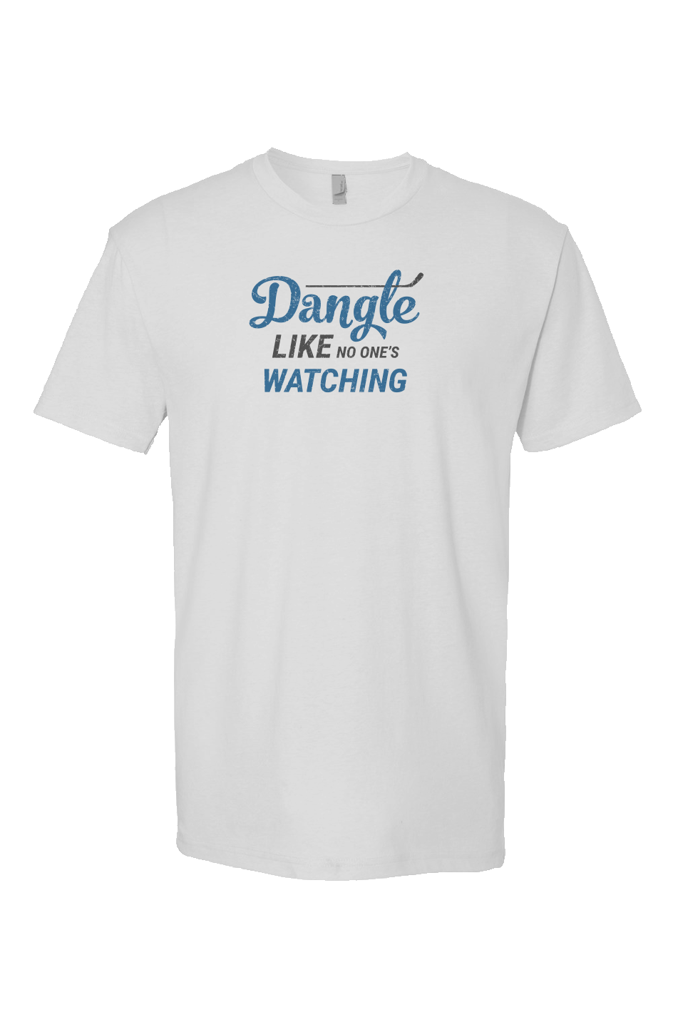 Dangle Like No One's Watching Breakaway Performance Tee White | Barn Garb Hockey Threads