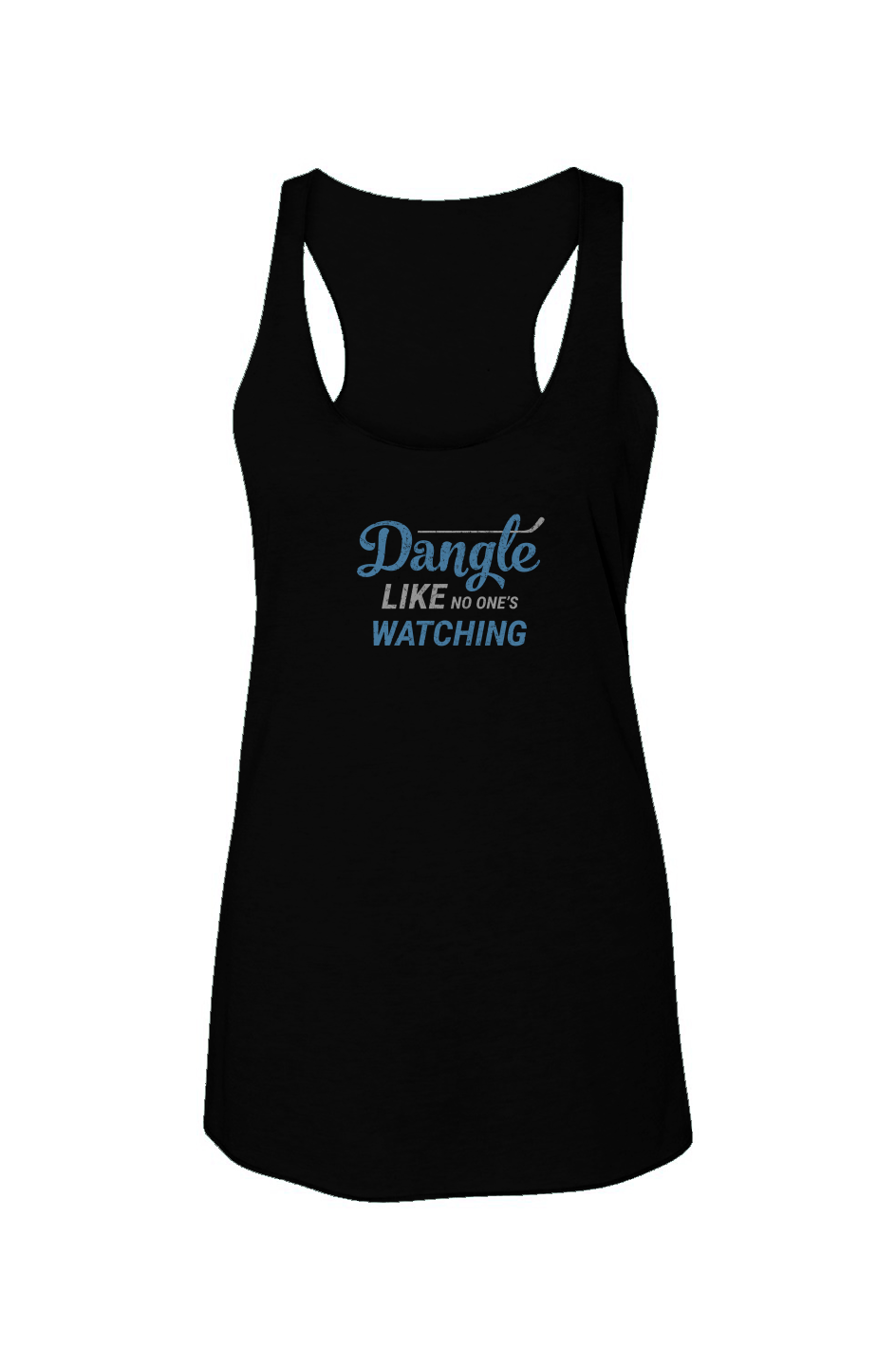 Dangle Like No One's Watching Racerback Barn Tank Black | Barn Garb Hockey Threads