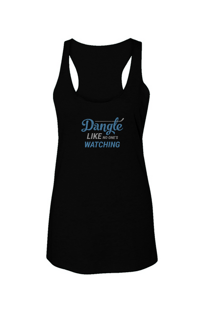 Dangle Like No One's Watching Racerback Barn Tank Black | Barn Garb Hockey Threads