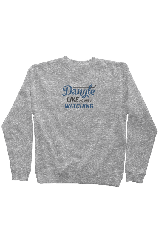 Dangle Like No One's Watching Rinkside Crewneck Sweatshirt Grey | Barn Garb Hockey Threads