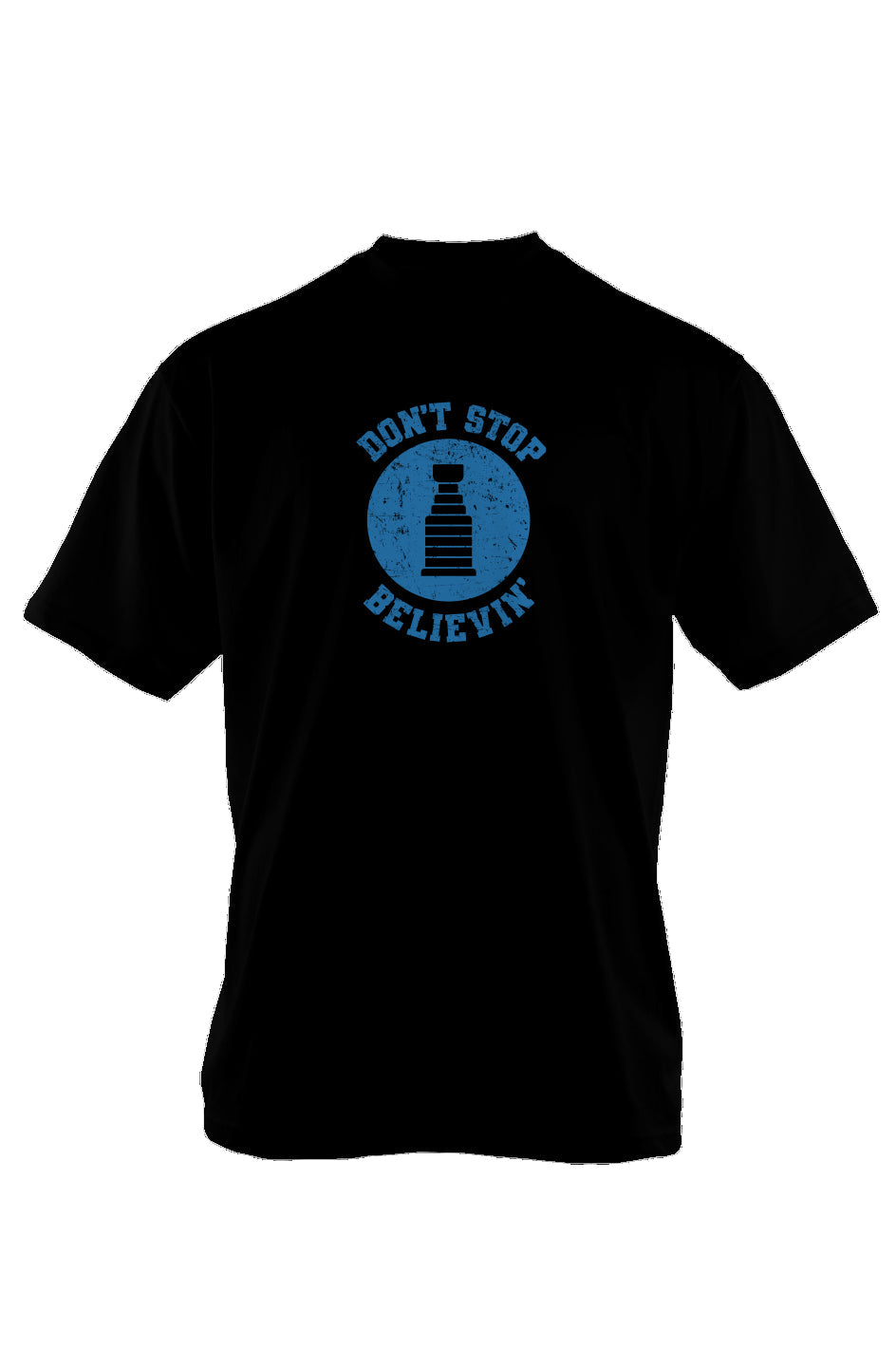 Don't Stop Believin' 90s Throwback Tee Black | Barn Garb Hockey Threads
